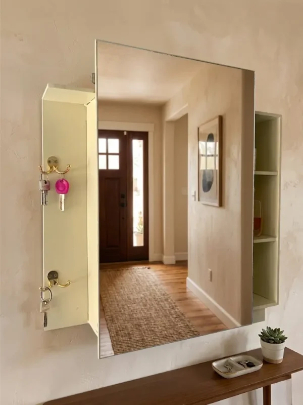 Zine - Miroir Coulissant avec Rangement Caché